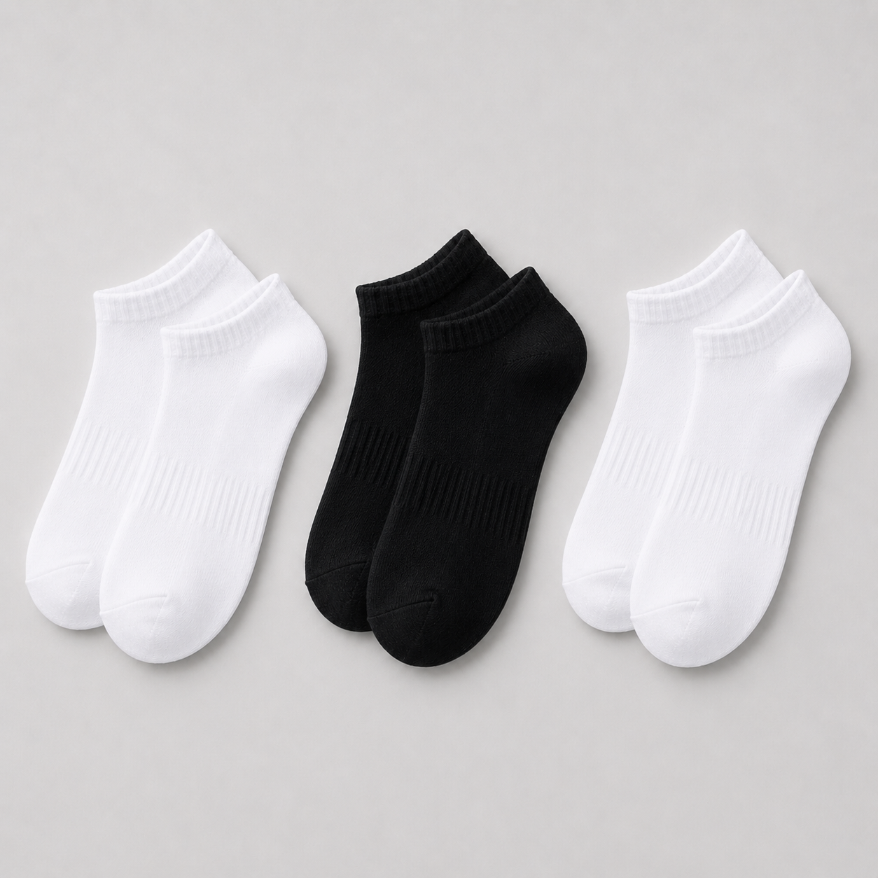 Unisex Cotton Ankle Socks — 3-Pack
