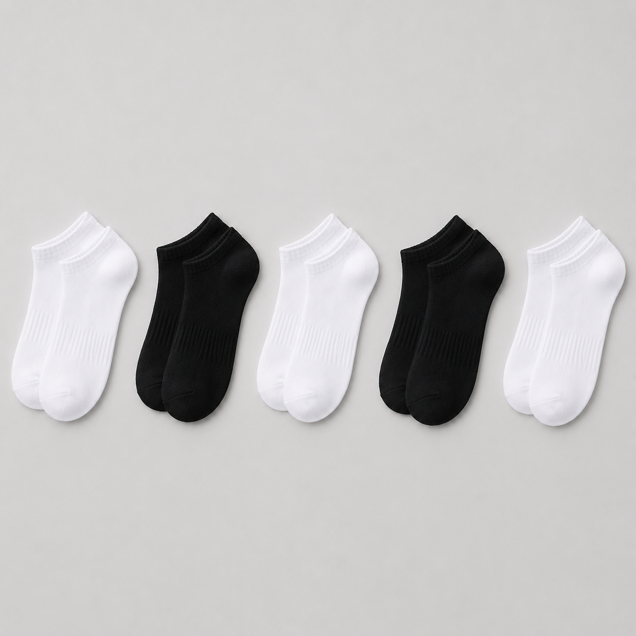 Unisex Cotton Ankle Socks — 5-Pack