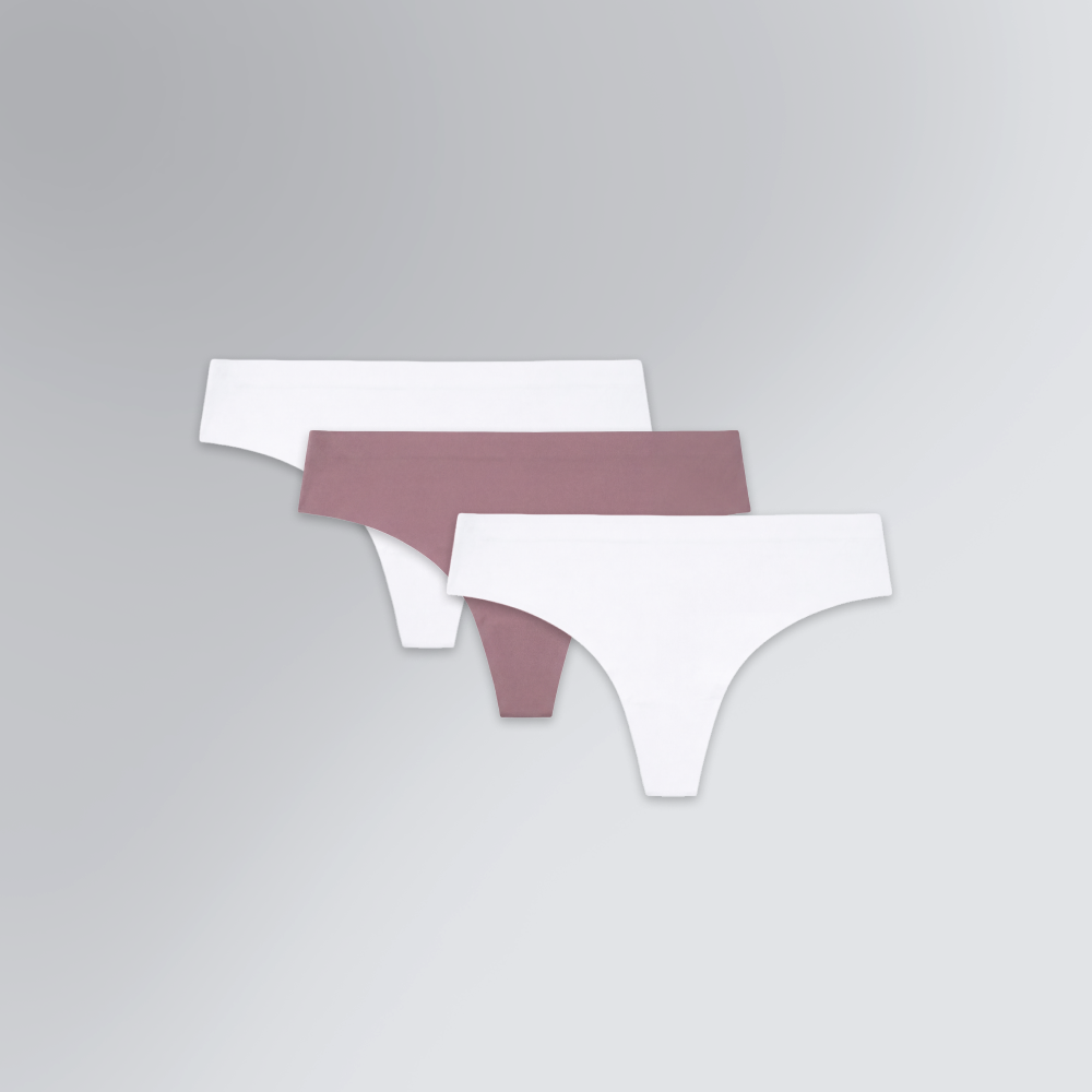 3-Pack Women's Laser-Cut Minimal Thong