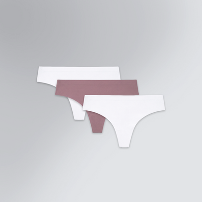 3-Pack Women's Laser-Cut Minimal Thong
