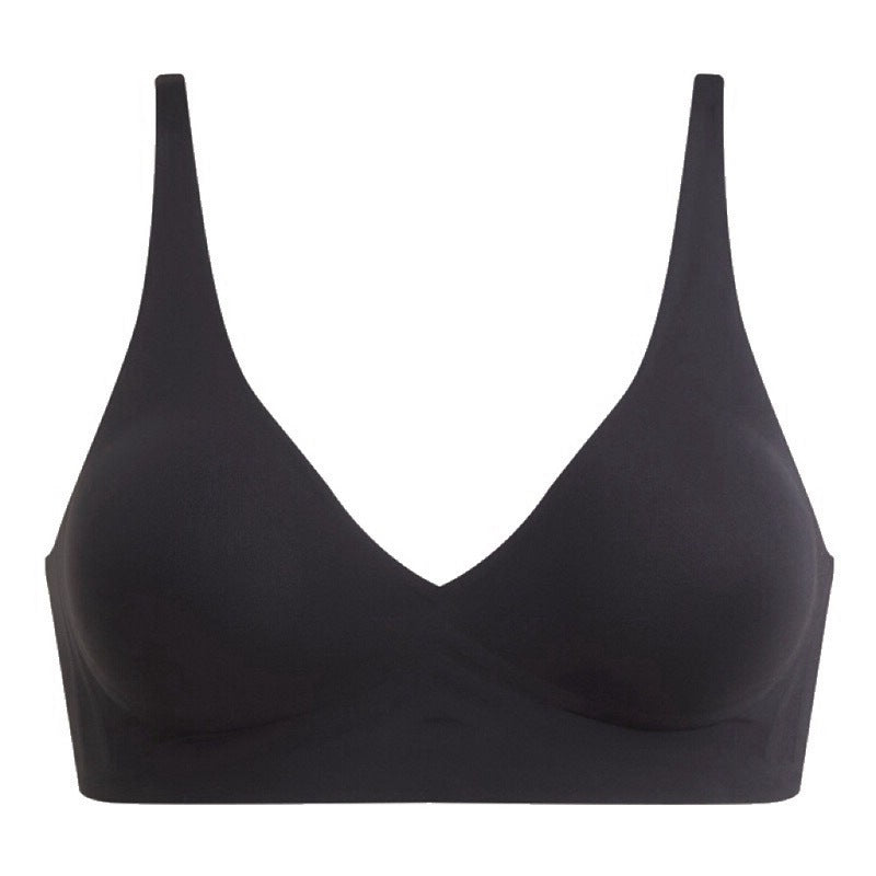 Women's V-Neck Wireless Bralette 5-Pack Black | Lovenq
