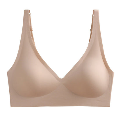 Women's V-Neck Wireless Bralette 5-Pack Chameleon Brown | Lovenq
