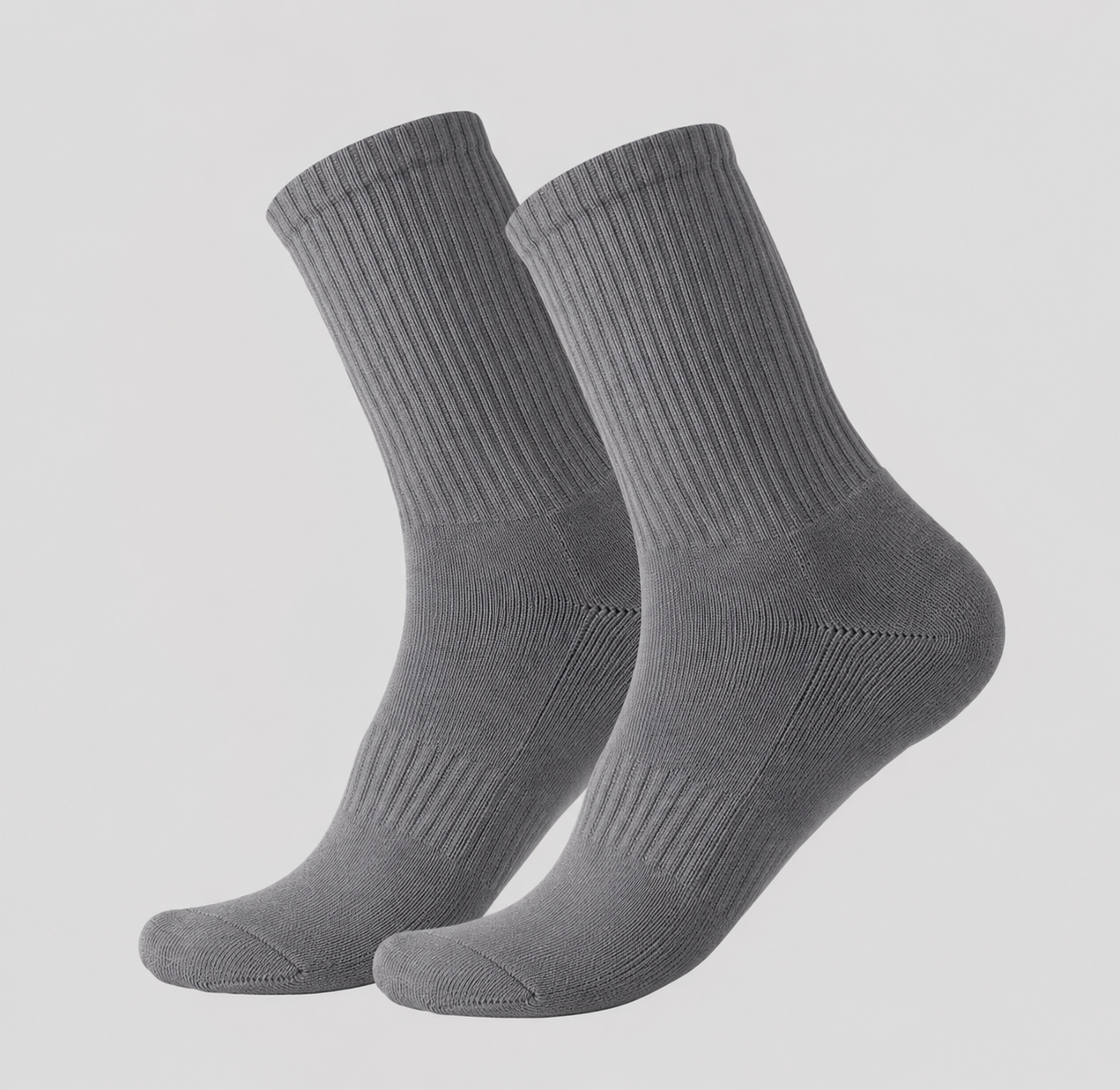 Unisex Cotton Crew Socks 10-Pack Gray | Lovenq