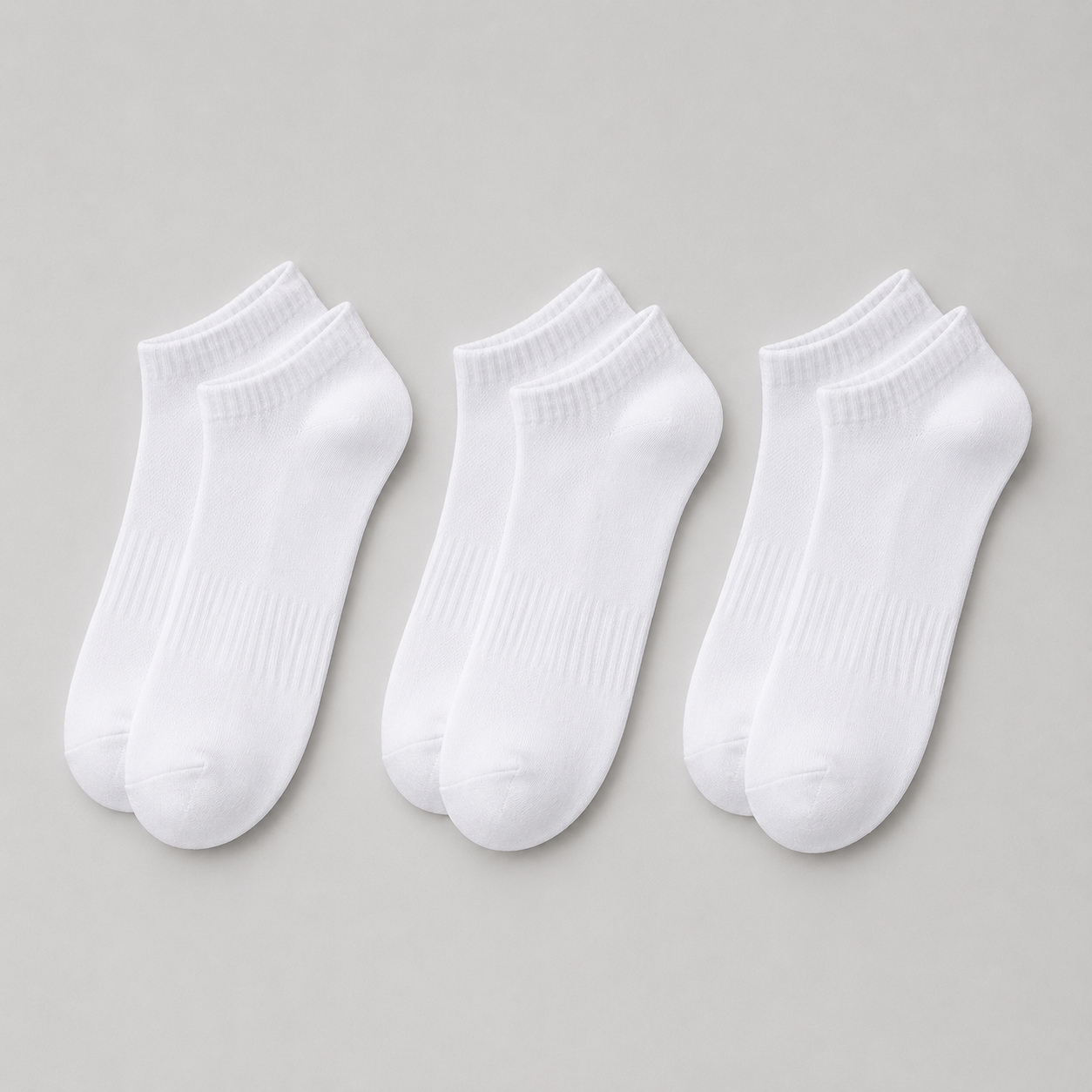 Unisex Cotton Ankle Socks — 3-Pack