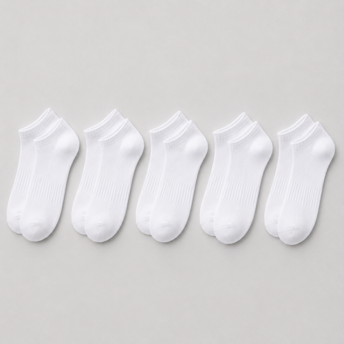 Unisex Cotton Ankle Socks — 5-Pack