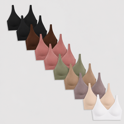 Women's V-Neck Wireless Bralette — 10-Pack