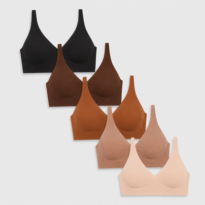 Women's V-Neck Wireless Bralette — 5-Pack